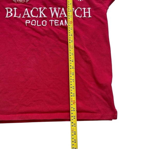 Polo Ralph Lauren Shirt Mens Large Shirt Red Blackwatch Big Pony - Discoloured - Picture 12 of 14